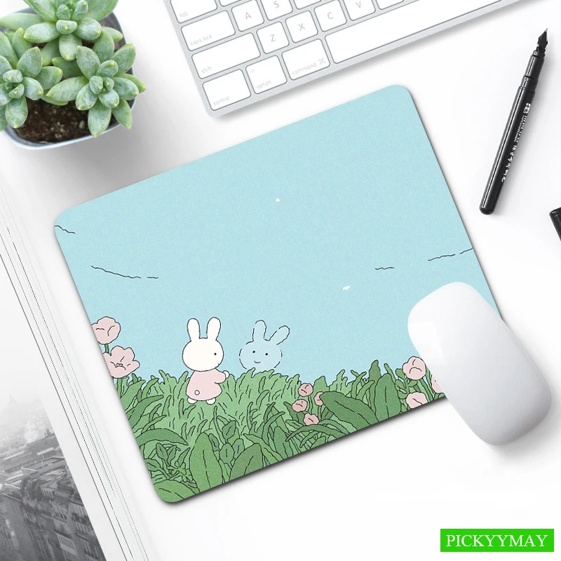 Маленький коврик для мыши Kawaii из натурального каучука с застежкой по краям милый