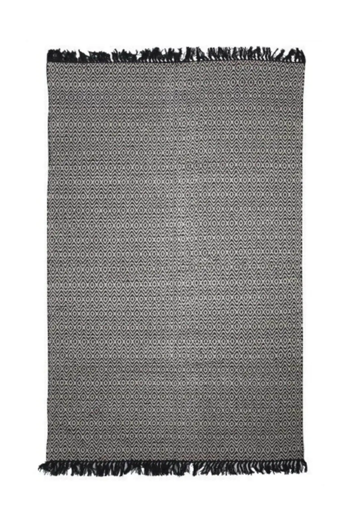 

Хлопковый нескользящий ковер высокого качества, богемный ковер ручной работы Lux Alice, хлопковый моющийся ковер 120x180, черный, серый