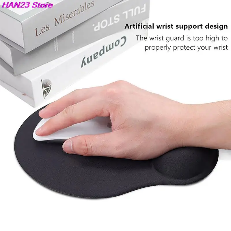 

1PC Black Mouse Pad With Wrist Rest Pad Anti-Slip Gaming Mousepad Mice Mat PC Laptops Keyboard Accessories