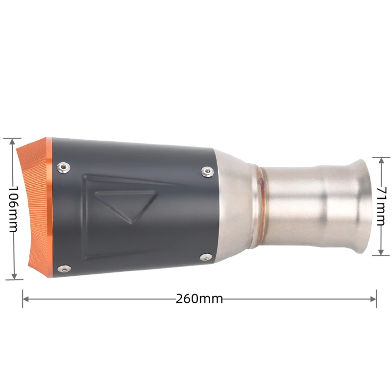Фото Выхлопная система Slip-On для мотоциклов KTM 1290 Super Duke R GT 2014-2019, 2016-2024: Модифицированная выхлопная труба с CNC-глушителем №2