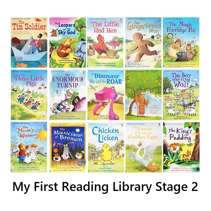 

Usborne My First Reading Library Stage 2 English Book Child Kids Word Sentence Education Fairy Tale Story Reading Book Age 6-12