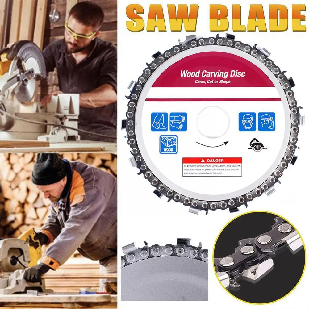

115mm/125mm Woodworking Cutting Wood Slotted Disc Grinder Saw Disk Angle Chain Carving Wood Grinder Carbide P1U8