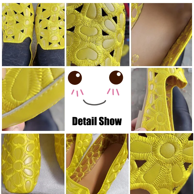 Дешевые туфли с вырезами большой размер 42 женские балетки на плоской подошве