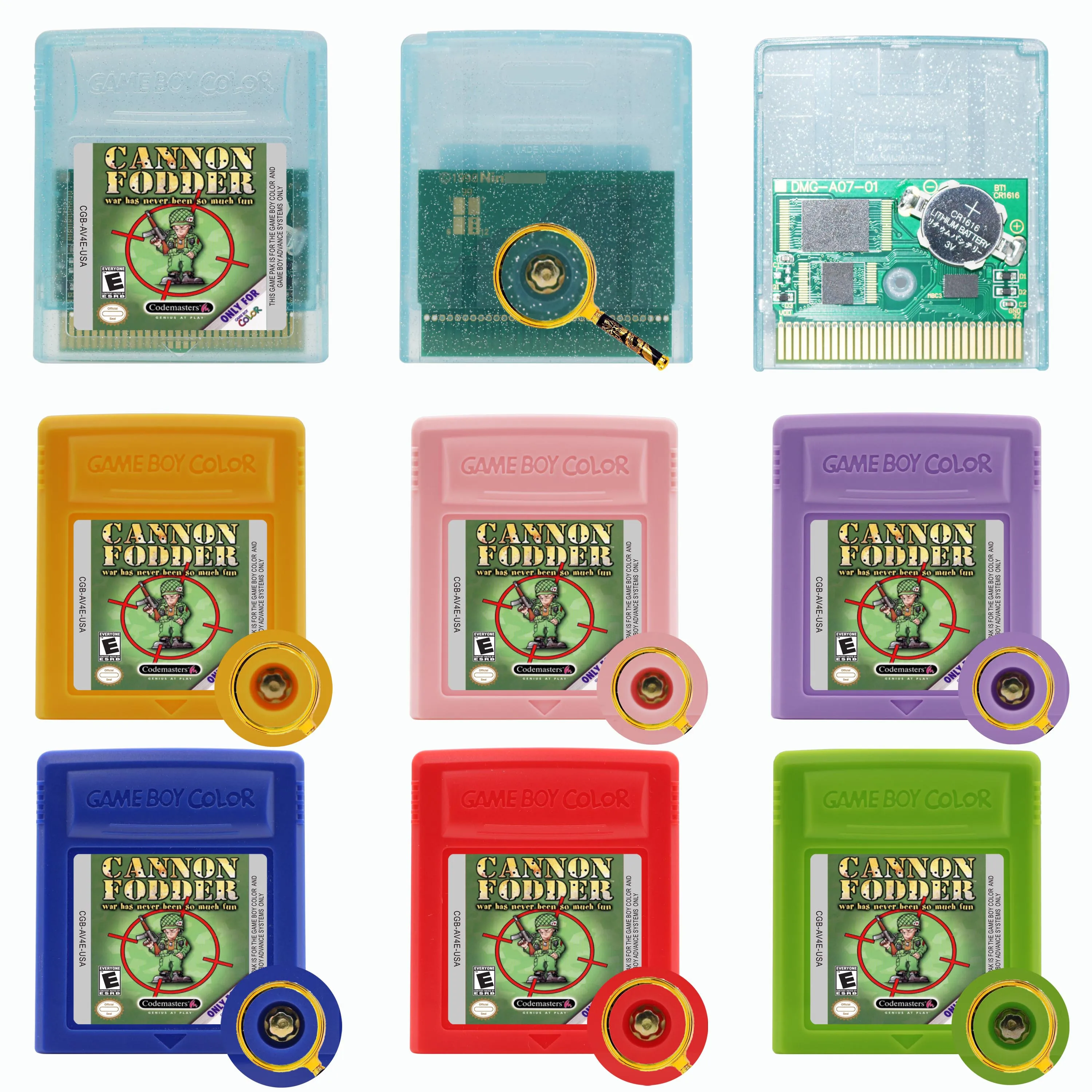 

Cannon Fodder GBC Game Cartridge 16 Bit Video Game Console Card High Quality Hexagon screw English Language For GBC/GBA