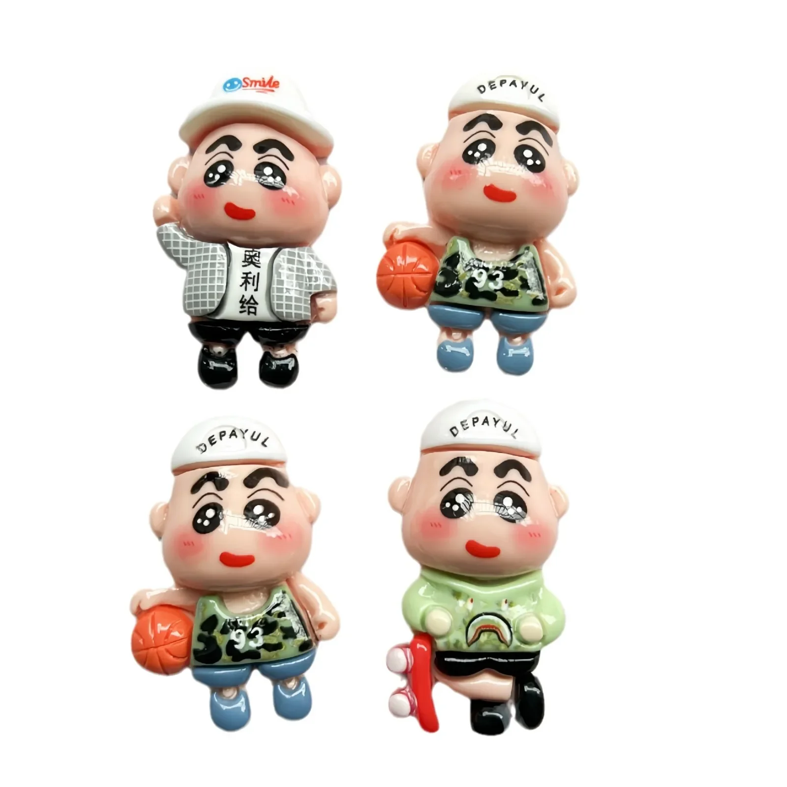 2 шт. яркий мультяшный скейтборд Bandai баскетбольный карандаш Shin-chan кабошон с