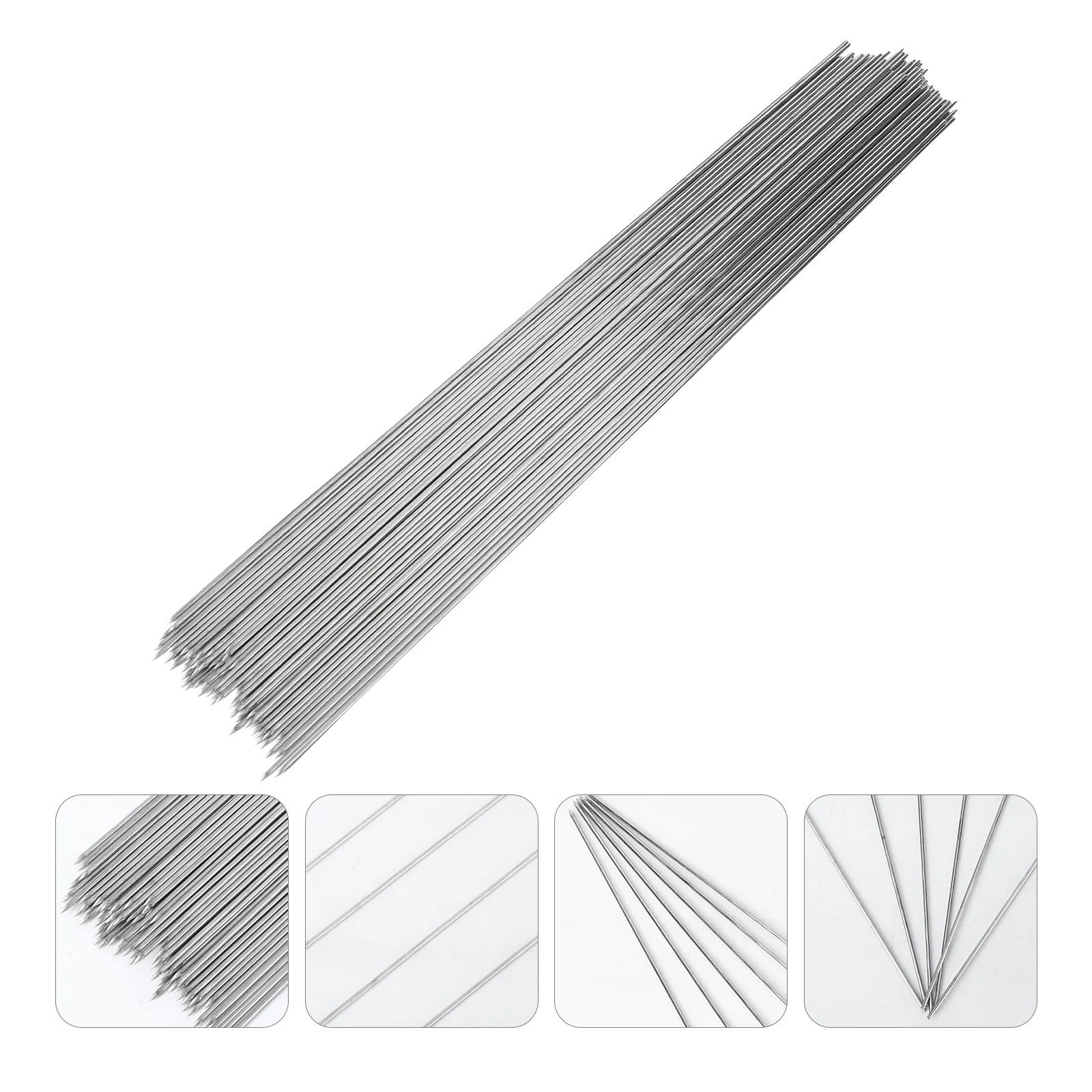 

Barbecue Skewers Skewer Sticks Grillbbqoutdoor Wood Steel Stainless Tool Meat Kabob Stick Vegetable Grilling Flat Metalkebab