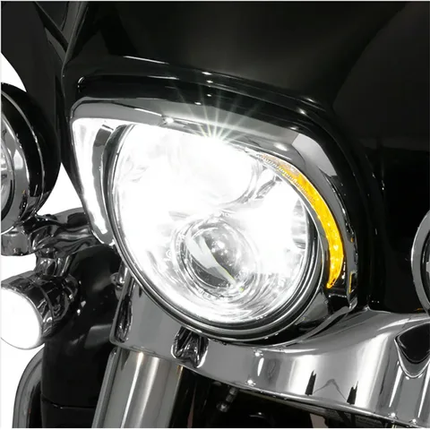 Для Touring Street Glide Road King Electra Tri Glide FLHR FLHX FLTXR мотоциклетная фара безель декоративное кольцо с янтарным указателем поворота