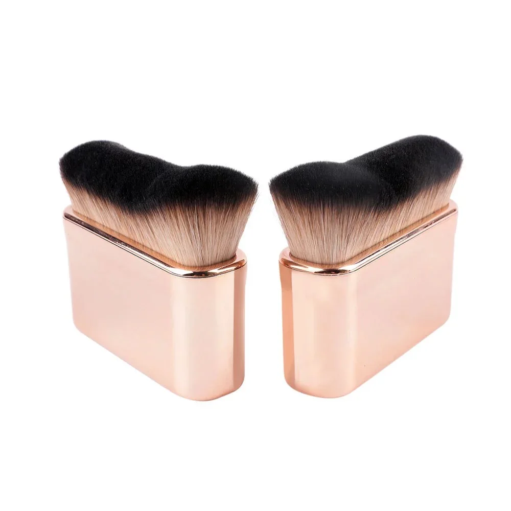 

Portable Big Angled Foundation Makeup Brushes 1pc Liquid Bronzer Make Up Brushes Wavy Powder Face Essential Cosmetic Tools