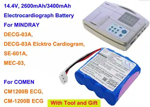 Аккумулятор CS 2600 мАч/3400 мАч для мини-планшетов, Φ, DECG-03A, для COMEN CM1200B ECG, DECG-03A ECG
