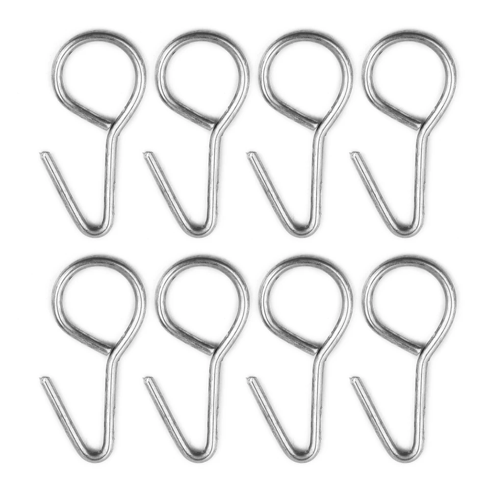 

100PCS Metal Ring Tail S-Hooks Silver For Car Truck SUV Auto Seat Covers Hook High Quality Durable 1.5cmx28mm Interior Car Parts