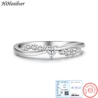 hihosilver heart zircon 100 real 925 sterling silver ring for women luxury wedding jewelry gift girl size 5 6 7 8 9 hhh21105
