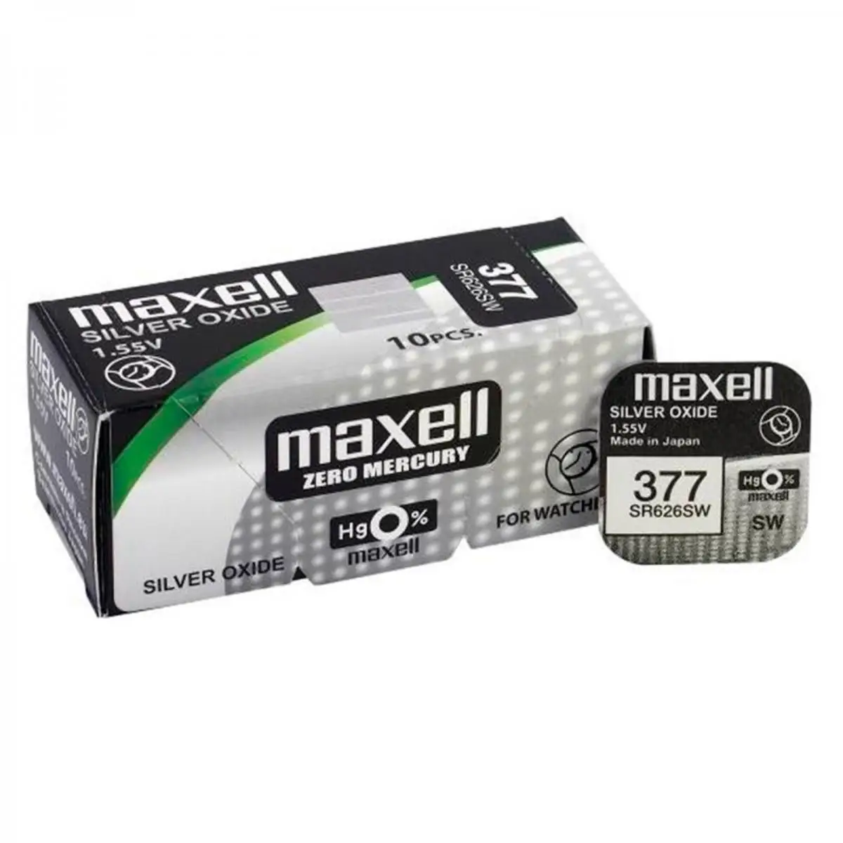 

Boton Maxell batteries original battery silver oxide SR626SW blister 10X Uds