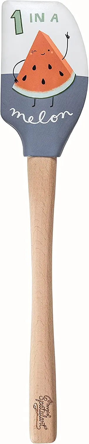 

Medium melon/okra spatula spatula, cooking utensil for food and meal preparation, baking, mixing, flipping and more