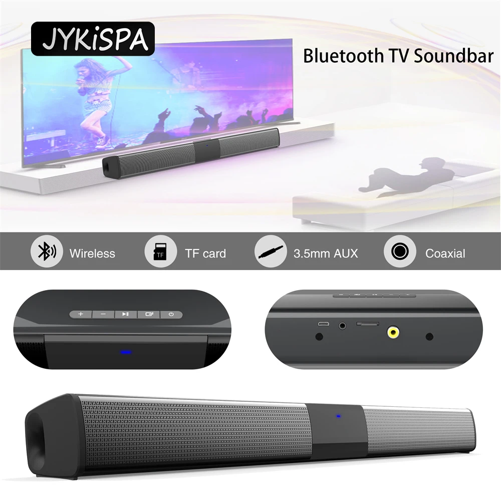 Bluetooth Aux 3.5mm stereo surround music smart speakers column sound bar for computer PC notebook Subwoofer for Theater TV enlarge