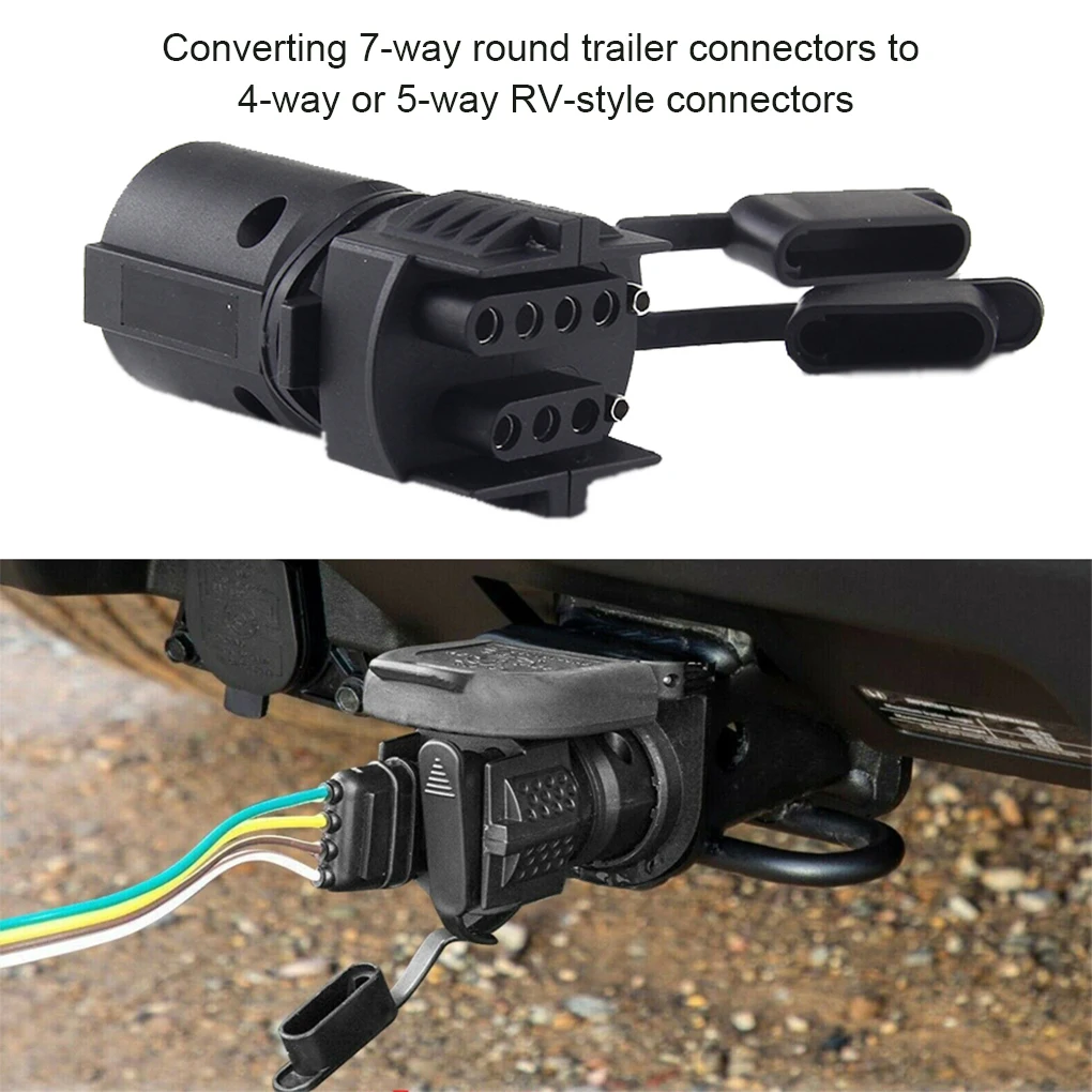 

US Plug Car Adapter Waterproof Trailer Conversion Connector Automotive Connection Converter Semitrailer Replacement