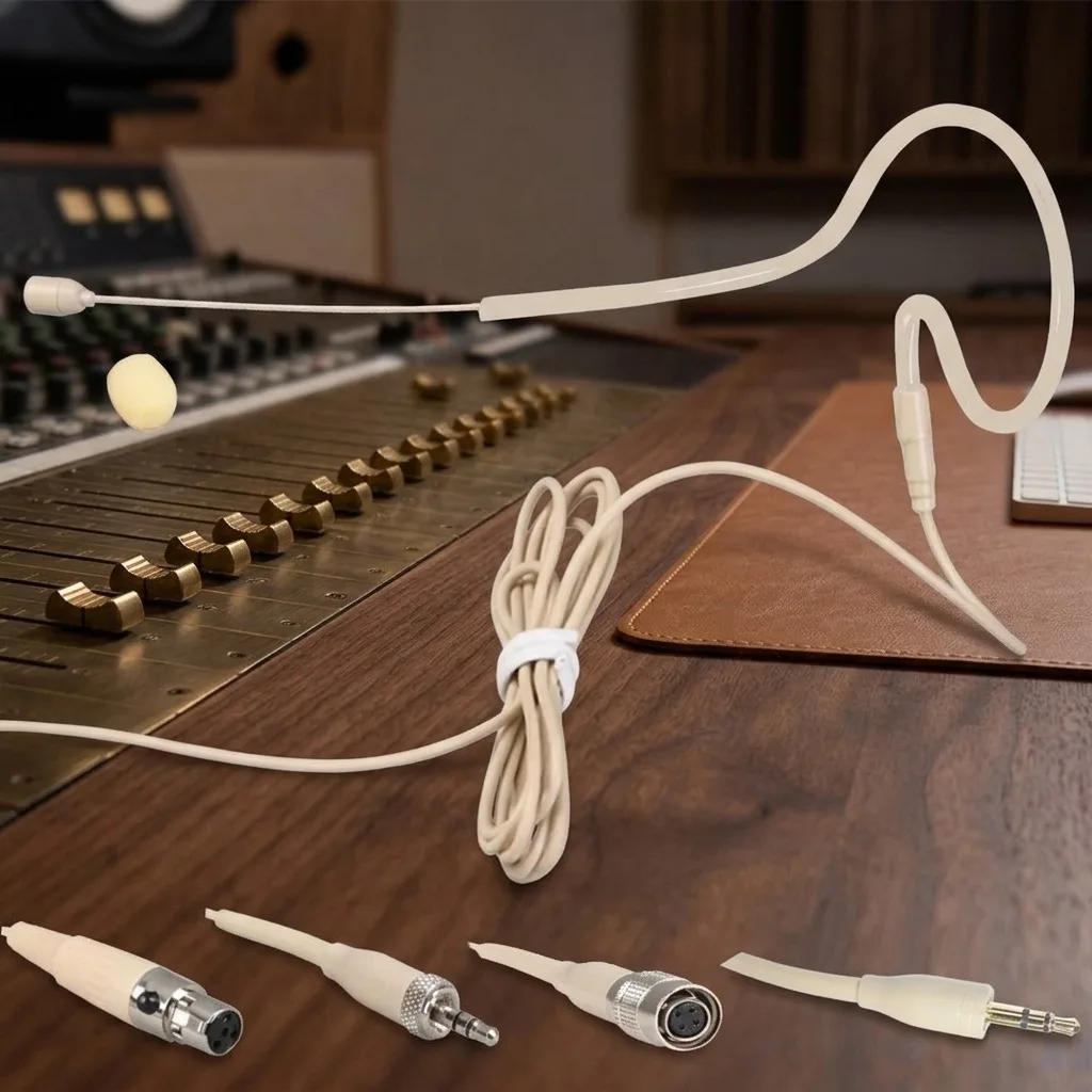 Фото Всенаправленный конденсаторный микрофон для гарнитур Shure ULX/SLX, Sennheiser ew100 G2 G3 G4, Audio-Technica, AKG, MiPro (на одно ухо) №2