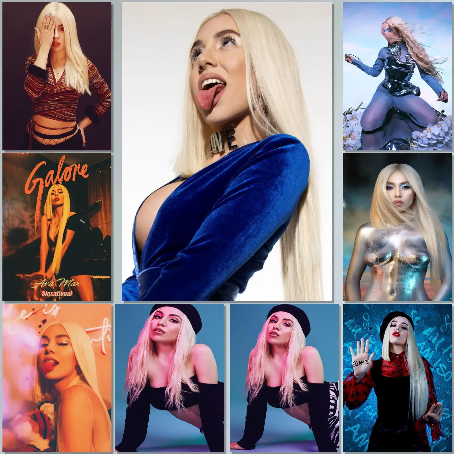 Постеры на холсте с изображением поп-музыки Singer Ava Max 24x36