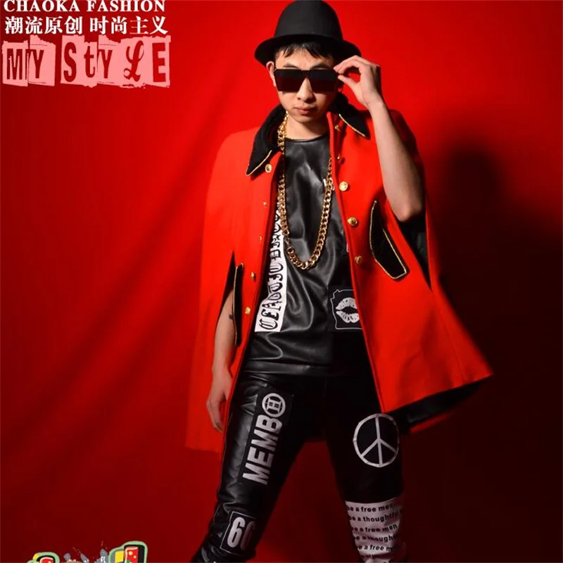 Куртки для ночного клуба мужские пальто мужчин красная атмосфера шерстяная