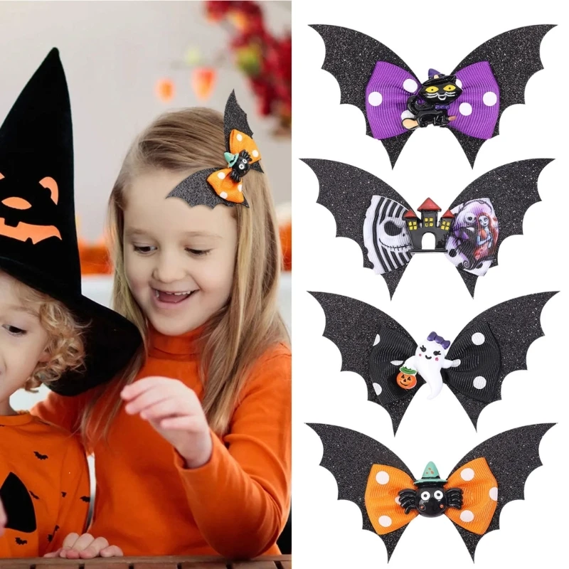 

Baby Girl Hairpin Bow Hair Clips Kids Headwear Accessory Halloween Hair Bow