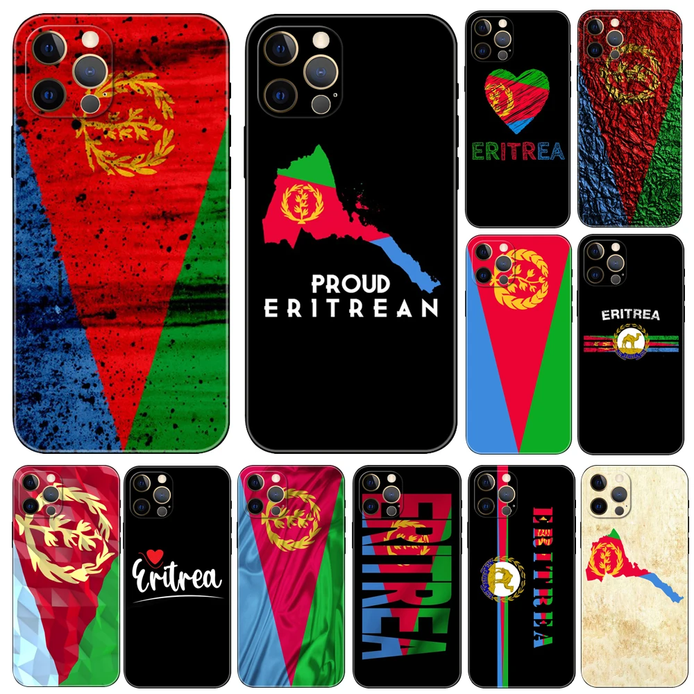

Чехол для телефона с национальным флагом эритреи для iphone 14 2020se 6 6s 7 8 plus x 10 XR XS 11 12 13 mini pro MAX, мягкая черная задняя крышка из тпу