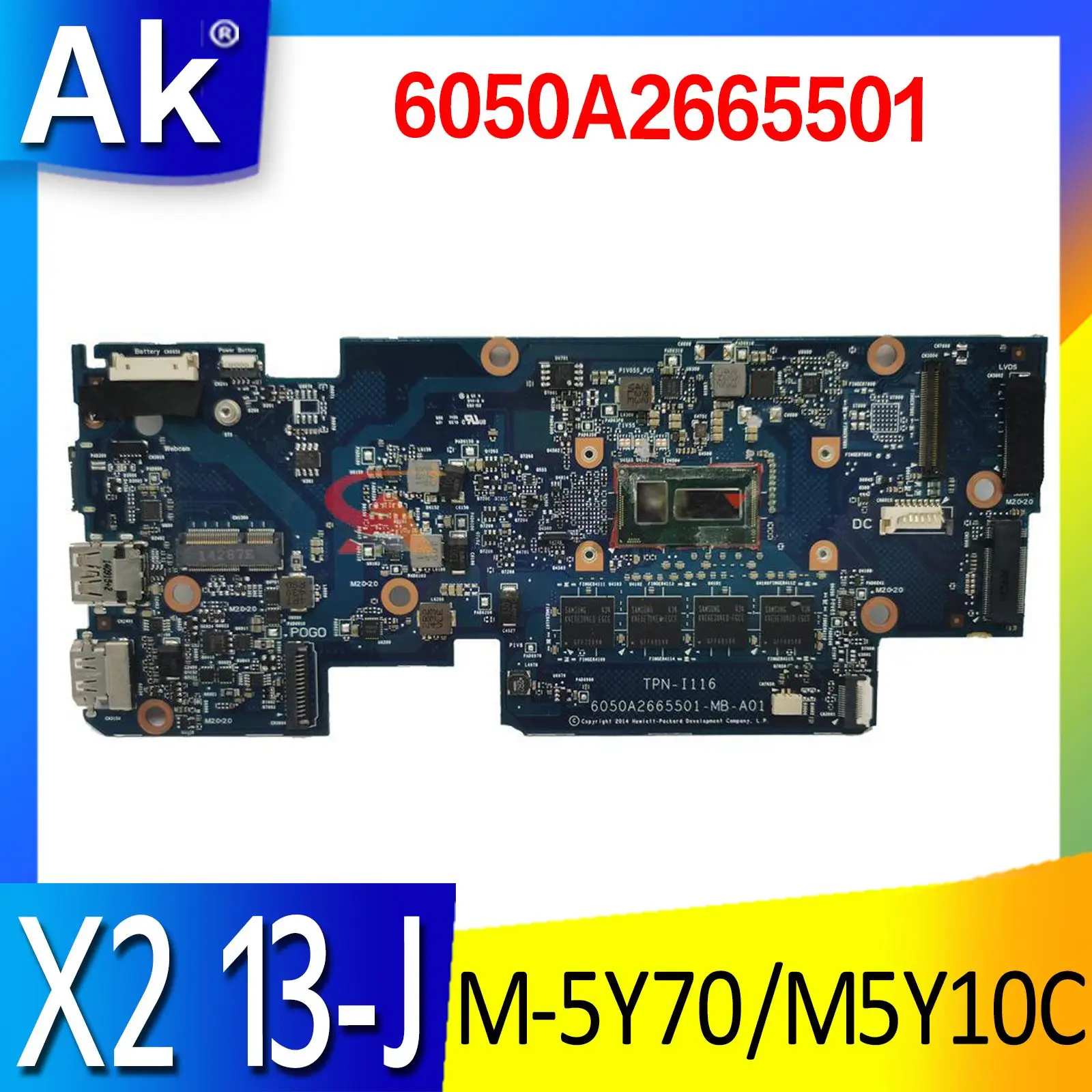 

Материнская плата для ноутбука ENVY x2 13-J 796714-001, 787280-001, 6050A2665501-MB-A01 со стандартом детской модели M5Y10C, центральный процессор, фонарь 8 ГБ ОЗУ