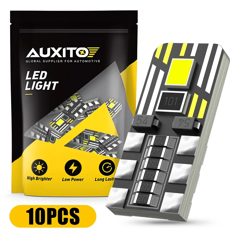 

10 шт. AUXITO W5W LED T10 светодиодная лампа Canbus для внутреннего освещения автомобиля купольная карта багажник освещение номерного знака НОВЫЙ