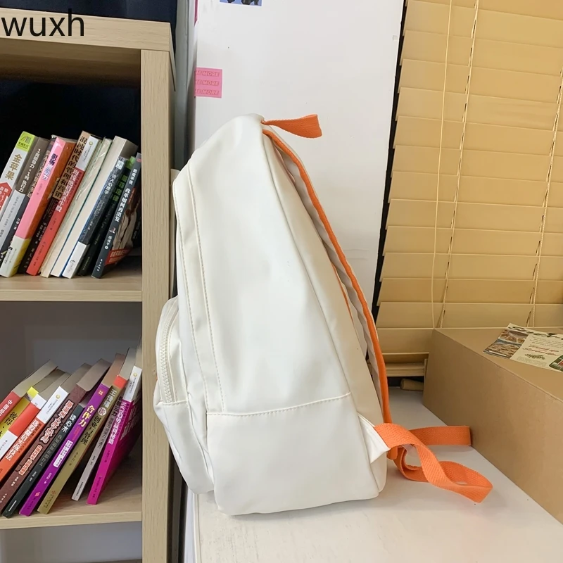 Простой модный нейтральный студенческий рюкзак однотонная Вместительная