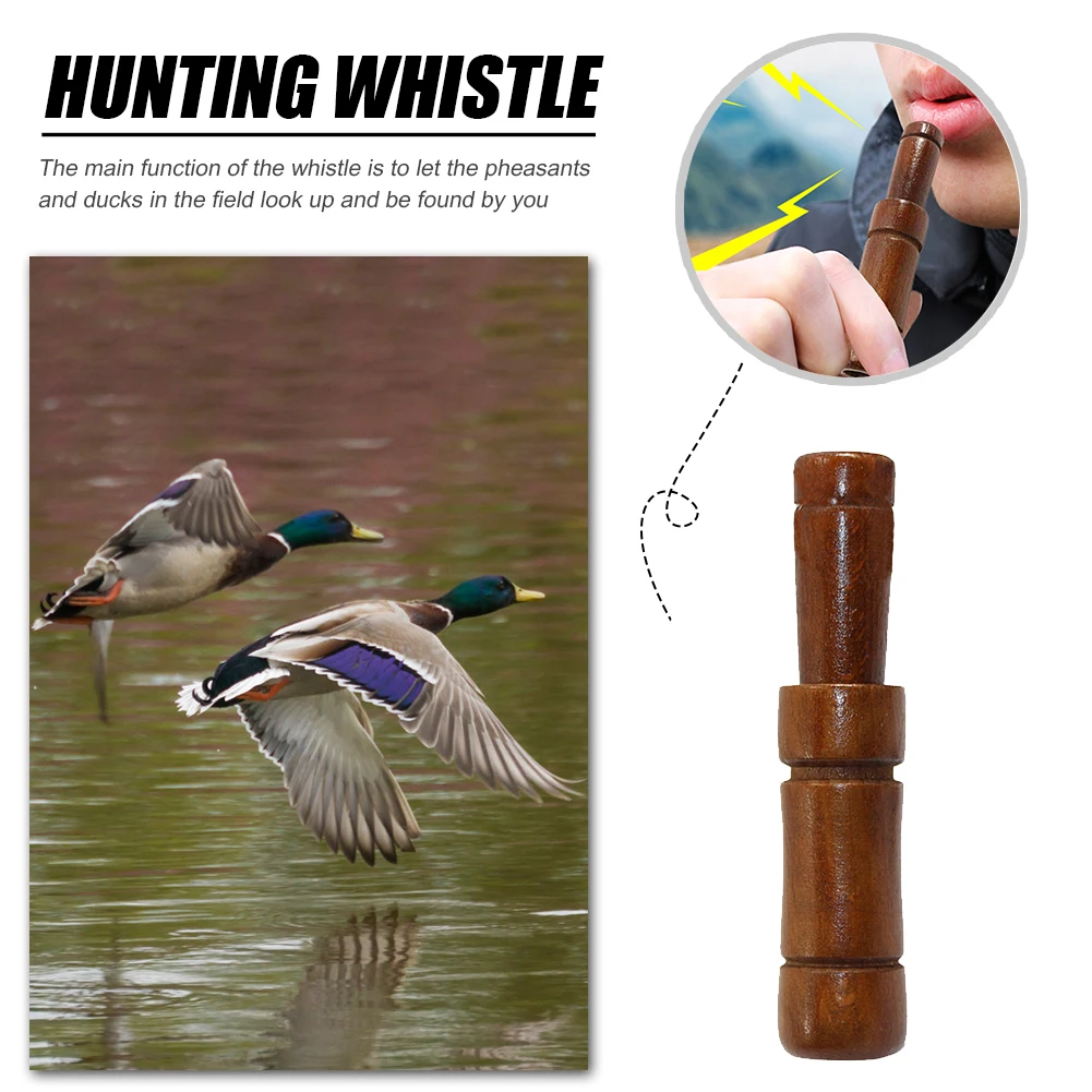 

Outdoor Hunting Trap Whistle Decoy Imitate Pheasant Duck Call Voice Call Bird Goose Voice Brown Oak Wooden Whistle Drop Ship