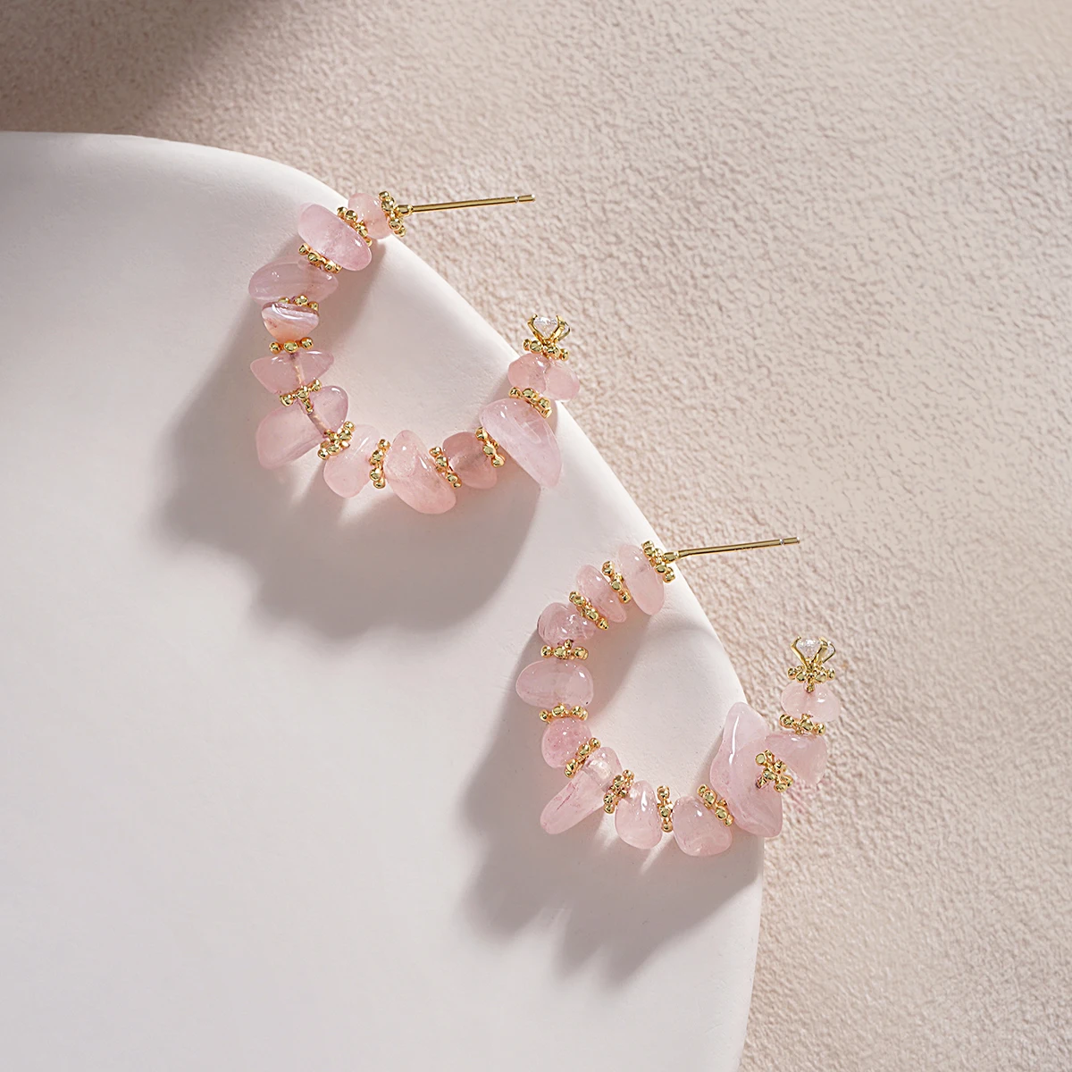 Высококачественные серьги с натуральным лавандовым аметистом уникальный дизайн