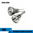 1 шт. треугольная ручка, шесть пазов, инструмент для удаления заусенцев, инструменты для снятия заусенцев из нержавеющей стали, инструменты для сверления металла