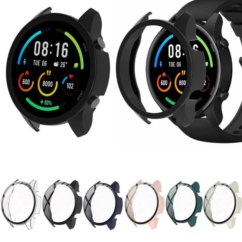 

Защитный чехол для смарт-часов Xiaomi Mi, цветная Спортивная Защитная пленка с твердыми краями