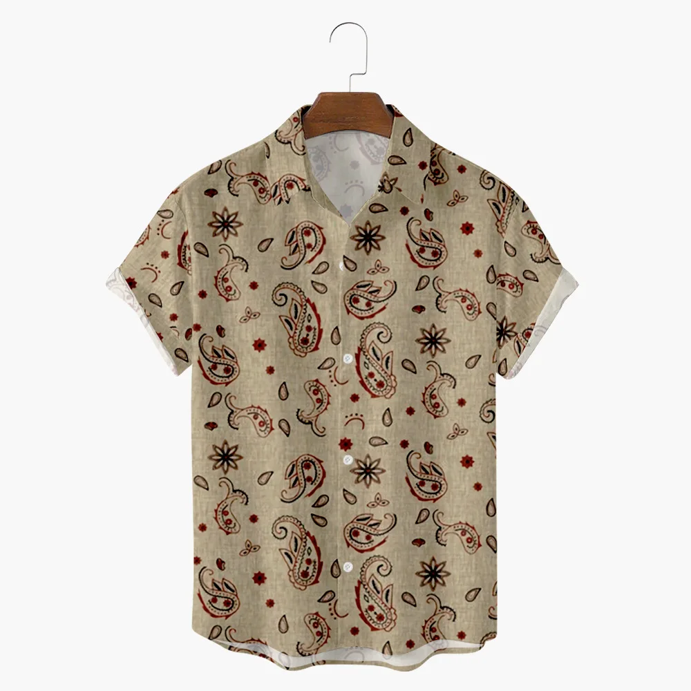 

Рубашка Y2k мужская с 3d-цифровым принтом, уличная гавайская рубашка в стиле ретро, с принтом океана