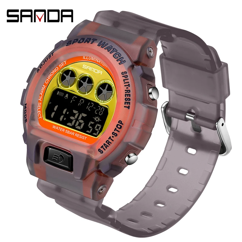 

SANDA Men's LED Digital Watches Chrono Alarm Calendar Sport Wrist Watch Waterproof Boy Girl Student Electronic Clock relogio