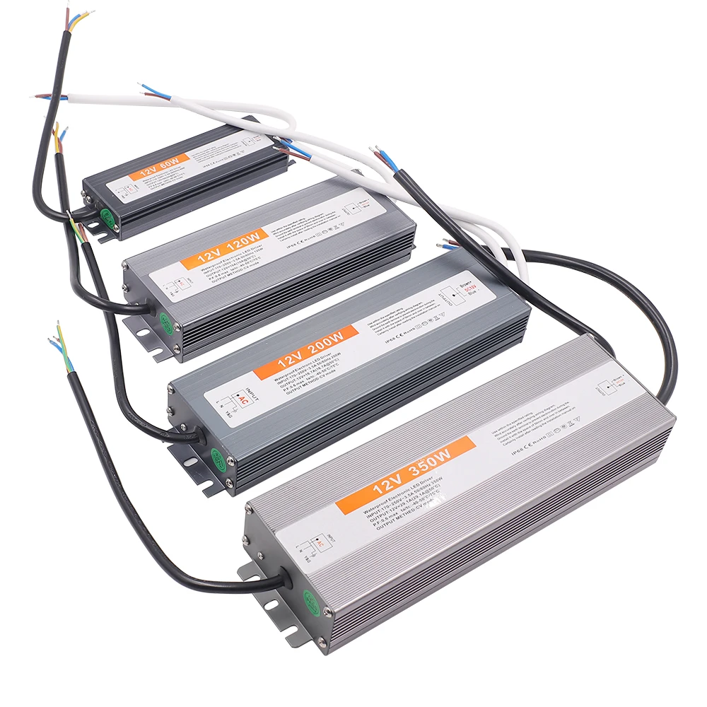 Водонепроницаемый трансформатор освещения адаптер питания постоянного тока 12 В