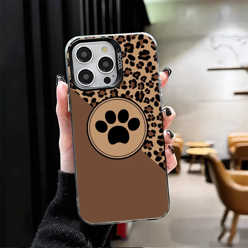Противоударный чехол для iPhone 17 Air 16 16E 15 Pro Max 14 Plus 13 Mini 12 с милым узором в виде отпечатков собачьих лап, защита от падений (art.: 3920dbe96839b) - 3920dbe96839b