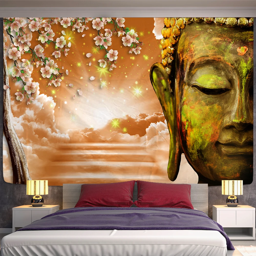 

Sakura буддистский гобелен настенный богемный Гобелен Мандала 3D домашний Декор Гостиная фон настенный ковер ткань хиппи