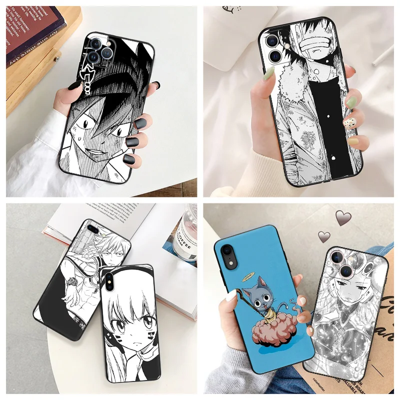 

Black Matte Anti-Drop Phone Case For iPhone 14 12 13 Pro Max 11 Mini 7 8 6 6s Plus XS X XR SE Luxury EDENS ZERO Manga Cover