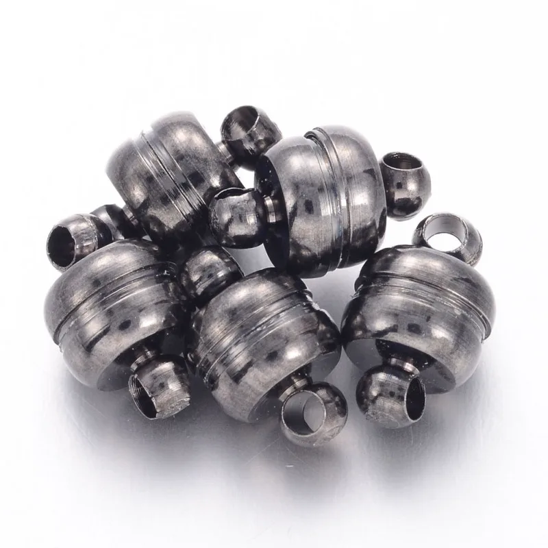 5 комплектов латунных магнитных застежек с петлями овальный металл 11x7 мм