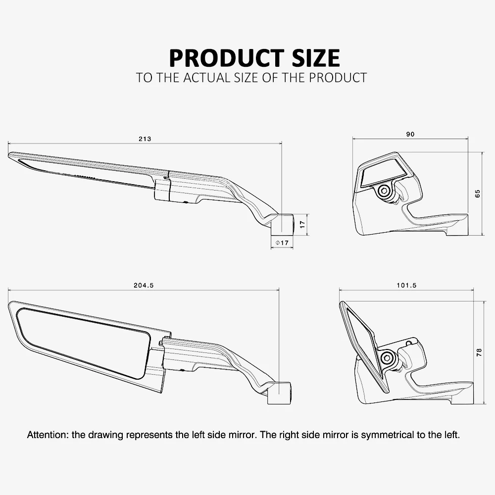 Зеркала заднего вида для мотоцикла Svartpilen 401 Vitpilen 2021-2022 комплект стеклянных задних
