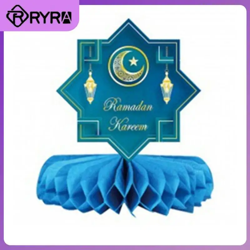 

Crafts Party Wedding Moon Star Decoration Diy Eid Ramadan Decoration 9piece Honeycomb Pompom Paper Fan Honeycomb Ball Home