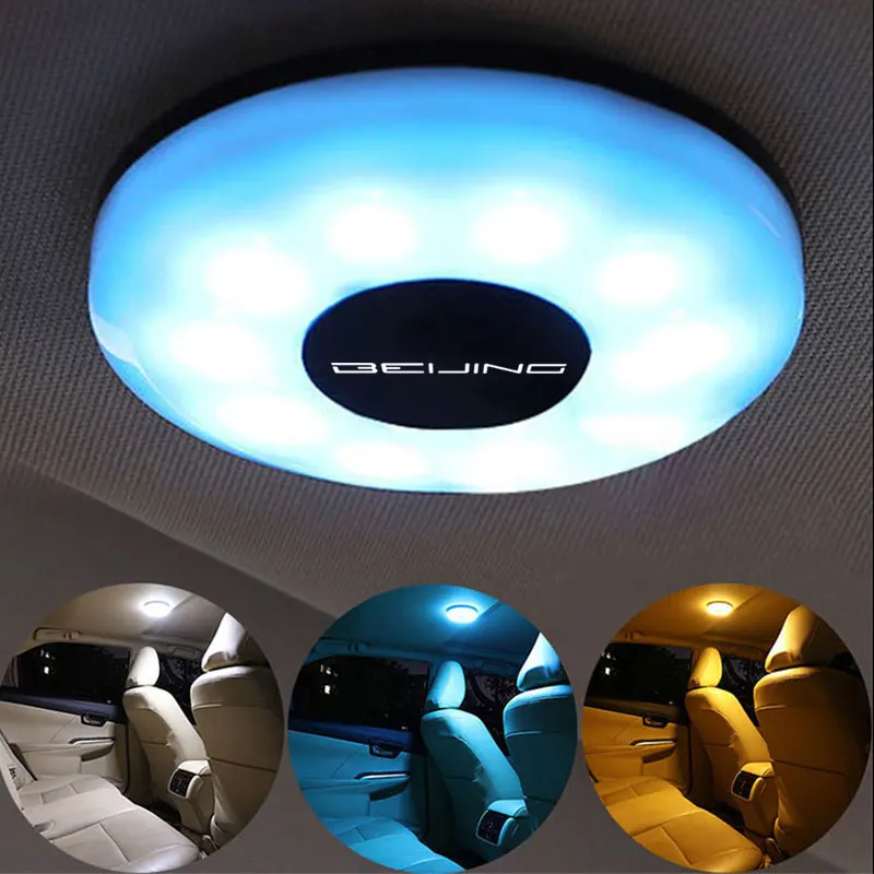 

LED Touch Light Wireless Car Interior Lighting Auto Roof Reading Lamp USB Charging For BAIC Senova X25 X35 Beijing BJ20 EV5 X7