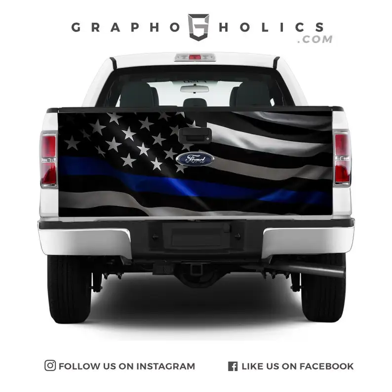 

Новинка! Высококачественные накидки на задние ворота грузовика, уникальный дизайн, классический графический флаг полиции США