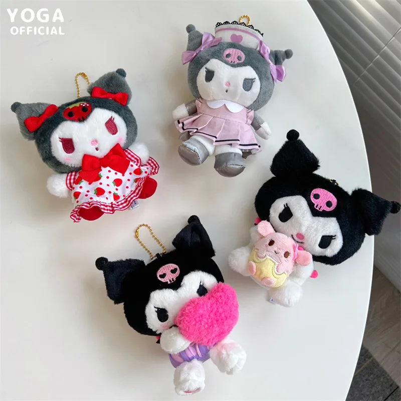 

Cute Sanrio Hello Kitty My Melody Kuromi Cinnamoroll Plush Doll Pendant Girl Heart Cartoon Bag Pendant Plush Keychain Gift