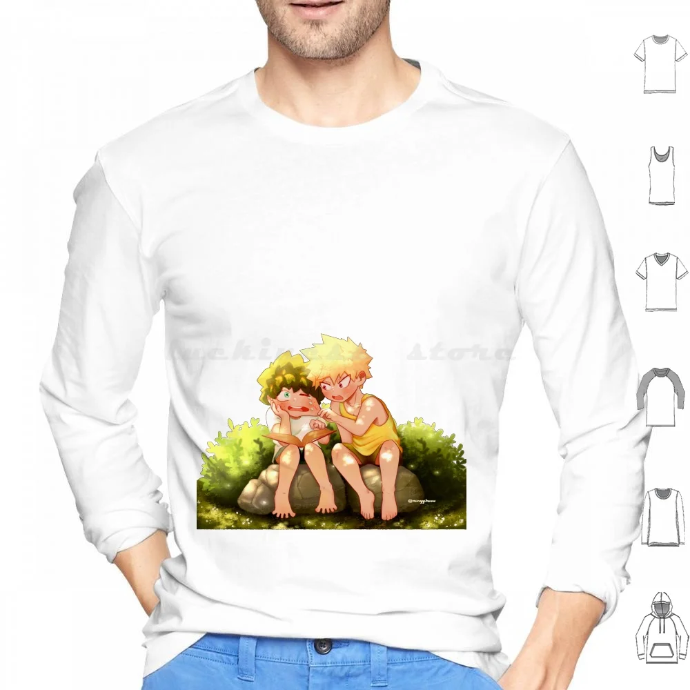 

A Day In The Garden Hoodies Long Sleeve Bakudeku Katsudeku Bkdk Ktdk Deku Izuku Midoriya Midoriya Izuku Mha Izuku