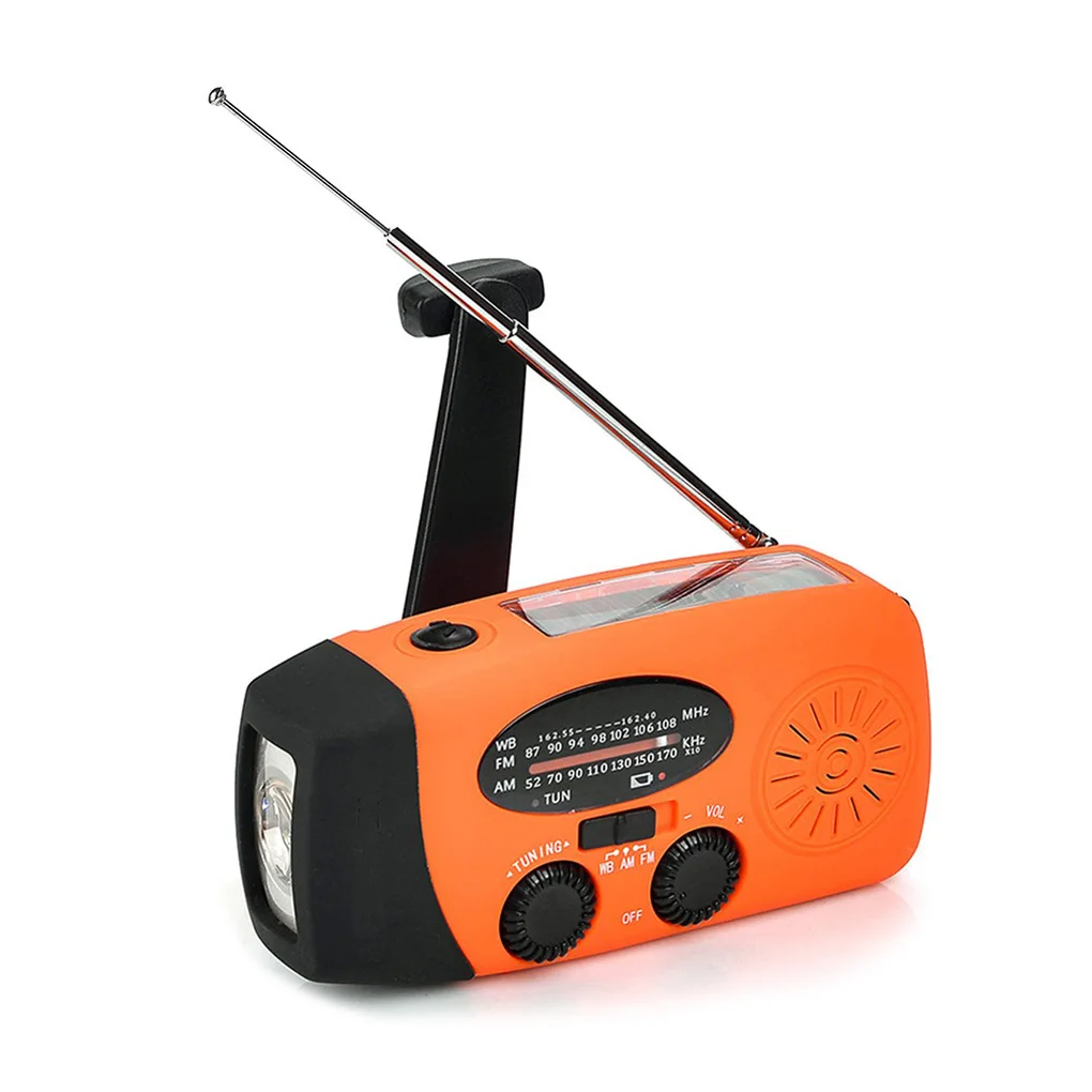 hand crank radio receiver rechargeable waterproof emergency led flashlight multifunctional phone charger green free global shipping