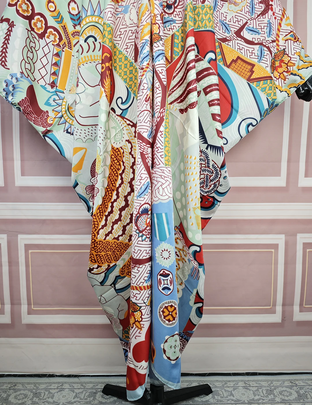 Летнее богомское Африканское популярное Новое шелковое Свободное длинное