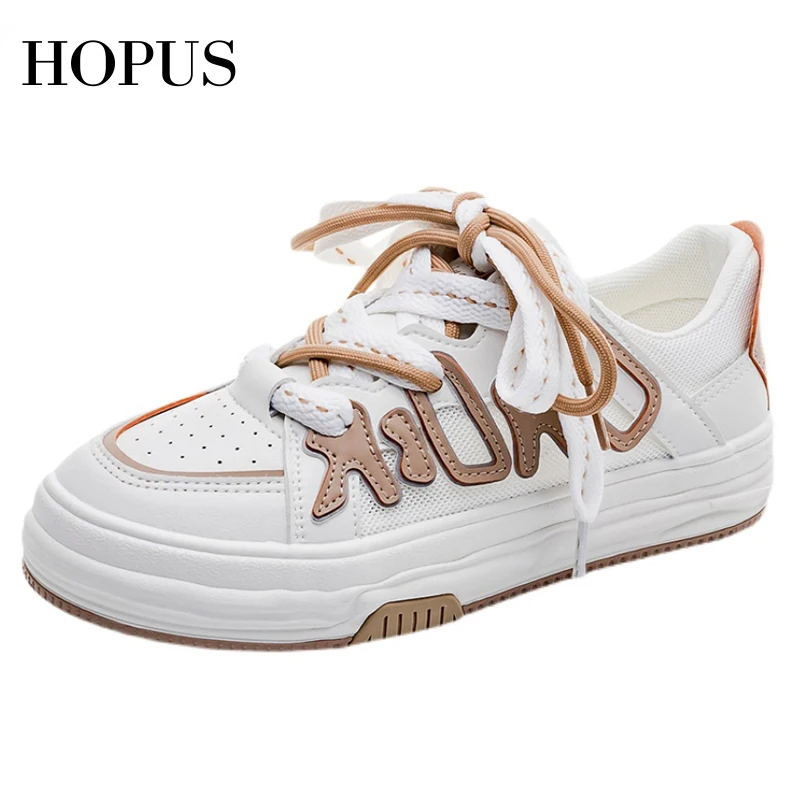 

HOPUS Shoes Woman Spring Summer 2022 New Trend Mesh Thin White Women's Sneakers Mixed-Color Breathable Vulcanized Shoes Casual