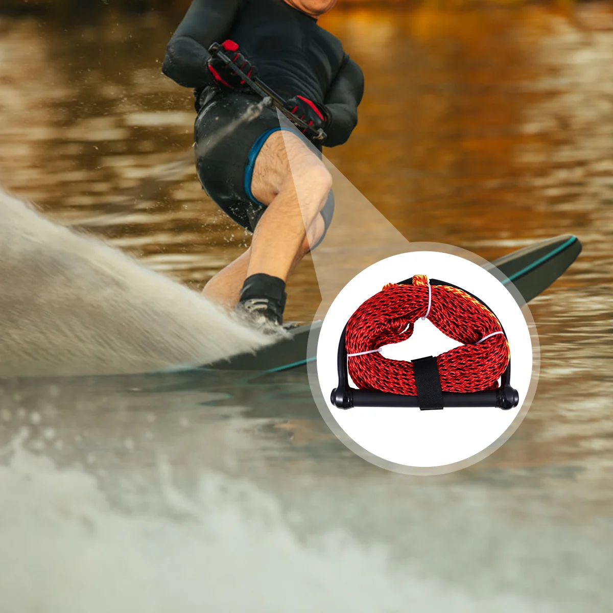 

Водительские канаты, черные ручки, Поводок для Лонгборда, упражнения, ручки, веревка для водных лыж, аксессуары, веревка для серфинга, лодки, ...