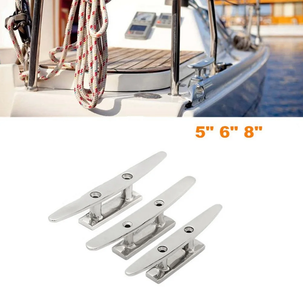 

8 Inch Open Base Boat Cleat 316 Stainless Steel Hardware Boat Cleats for Marine Boat Deck Rope Tie Yacht Accessories