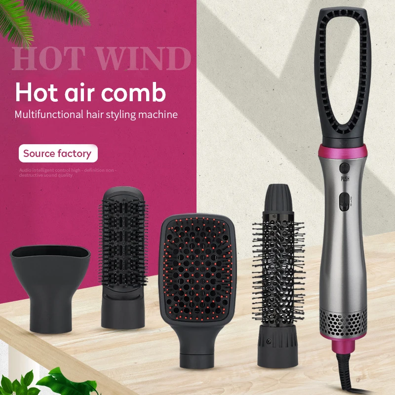 

5 in 1 Multi-functional Hair Dryer Brush Negative ion Hot Air Comb Hair Curler Straightener Brush Hot Hair Styler Comb For Women
